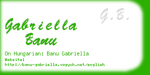 gabriella banu business card